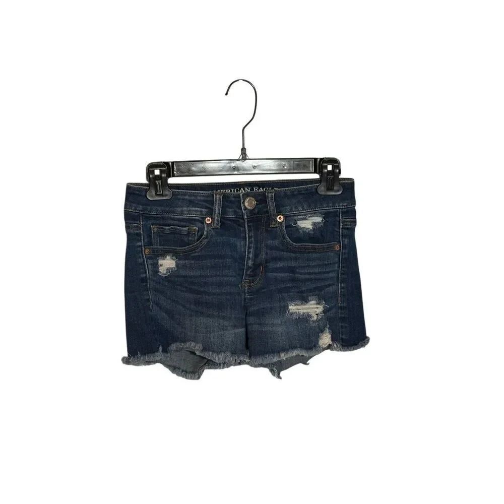 American Eagle Super Stretch X distressed denim shorts - 2